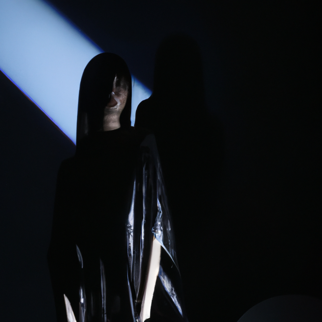 Editorial de moda con geometría de luz y sombra