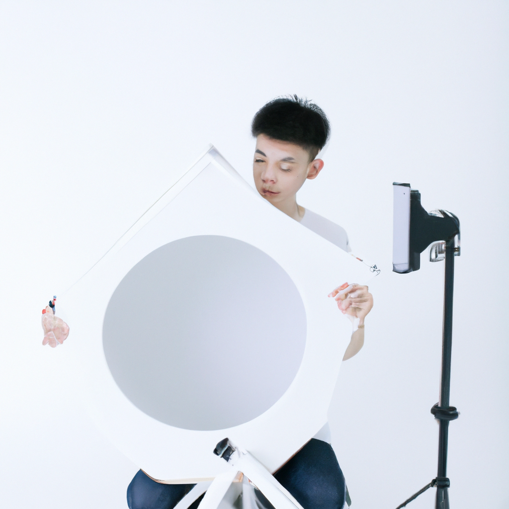 Retrato minimalista en estudio con luz suave y fondo blanco
