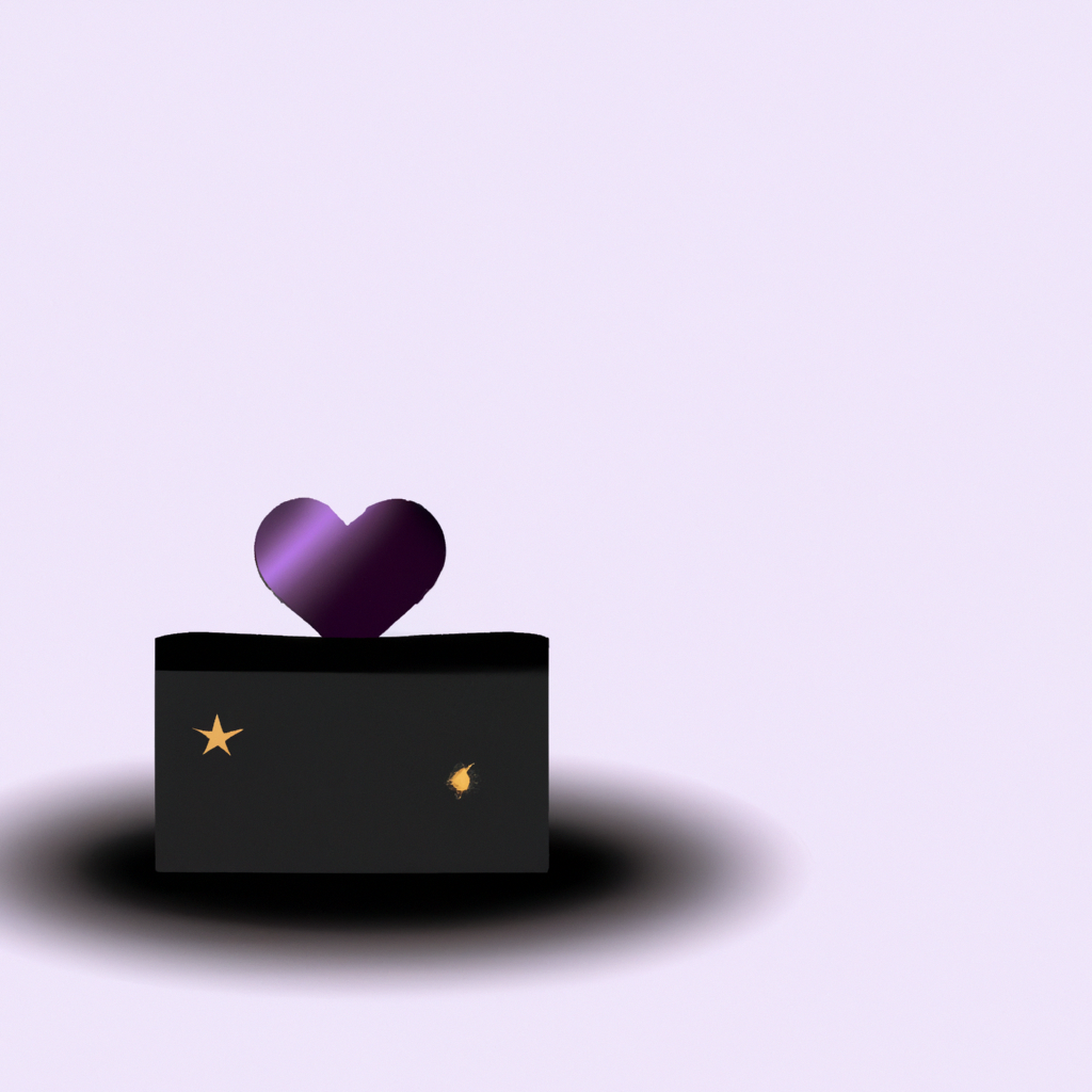 Ilustración de lista vacía con una caja y un corazón