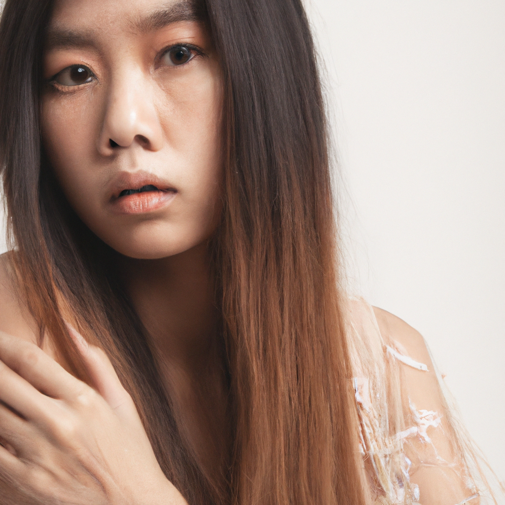 Modelo en estudio con luz frontal suave para simular cambios